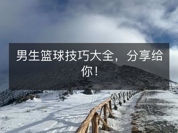 男生篮球技巧大全,分享给你! 男生篮球技巧大全,分享给你!